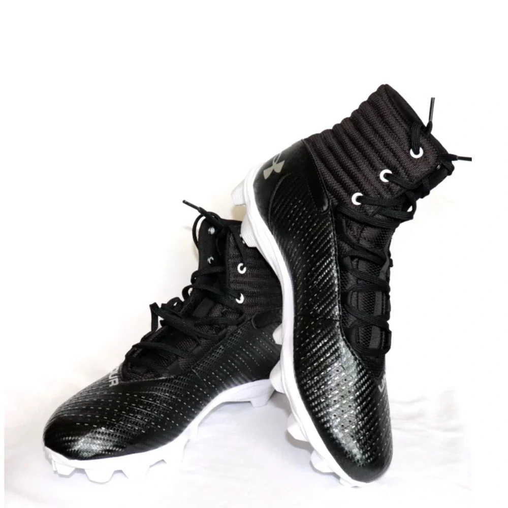 Under Armour Highlight Hammer MC Football Cleats Black White 3027300001 Mens 8.5